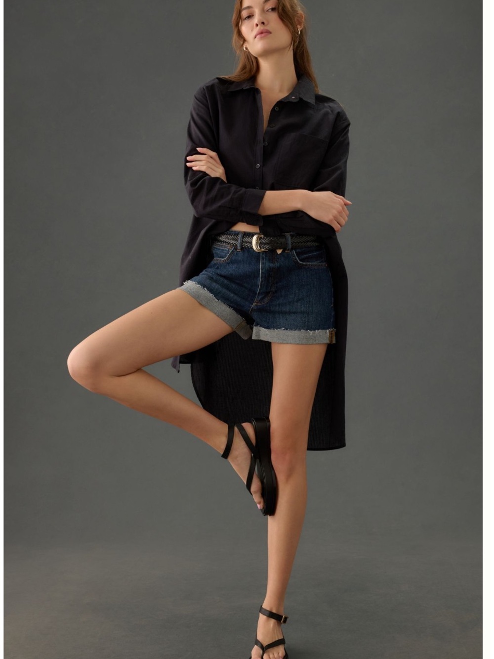 Anthropologie Pilcro Signature High-Rise Shorts